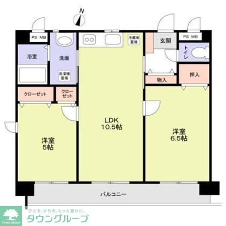 アコモード北原台の物件間取画像